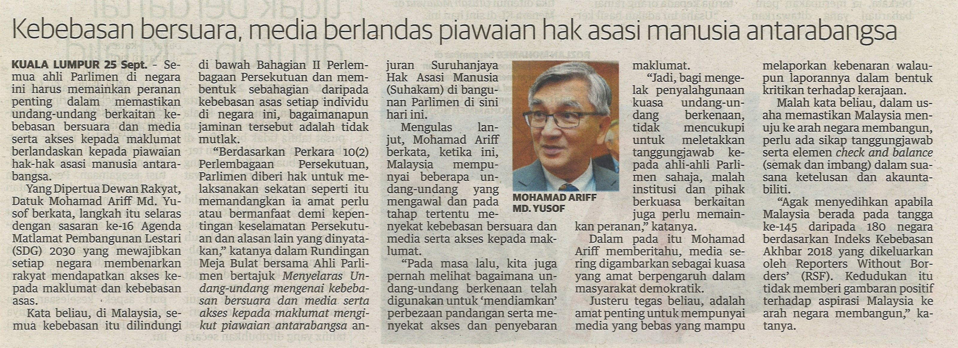 Artikel Surat Khabar Malaysia